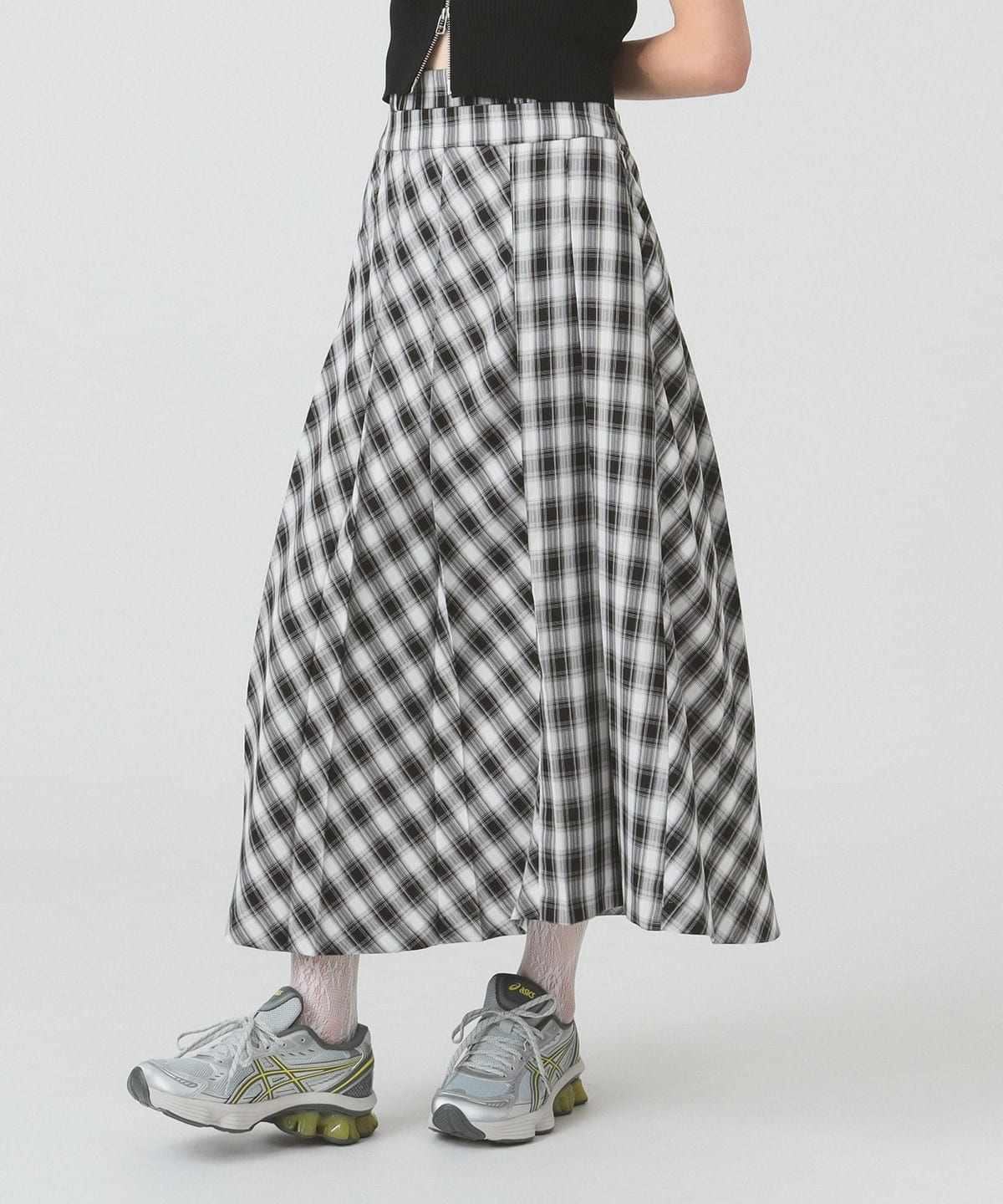 チェック プリーツ スカート スカート WOMEN WHITE/BLACK 1 チェック プリーツ スカート スカート WOMEN WHITE/BLACK 1