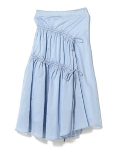 GHOSPELL / Alina Ruched Midi Skirt