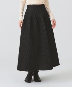 フラワー ジャカード フレア スカート