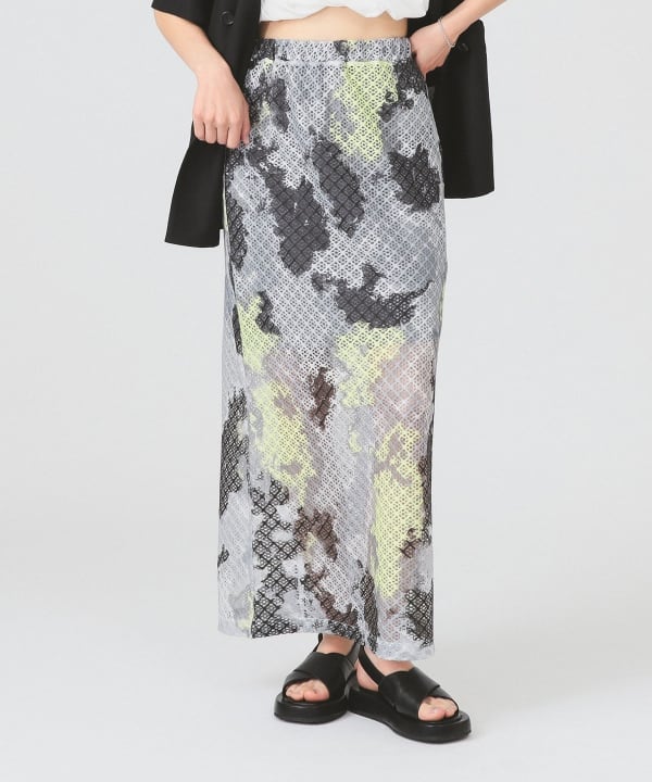 【the khaki】メッシュデザイン　イージースカート【BEAMS】 Ray BEAMS（レイビームス）の「Ray BEAMS / メッシュ ティアード