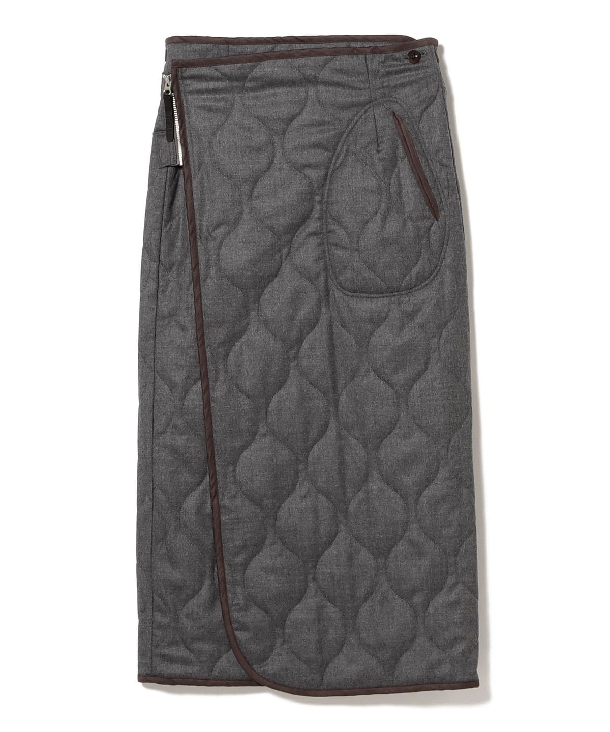 MUL PLA / Quilt Skirt スカート WOMEN GREY M