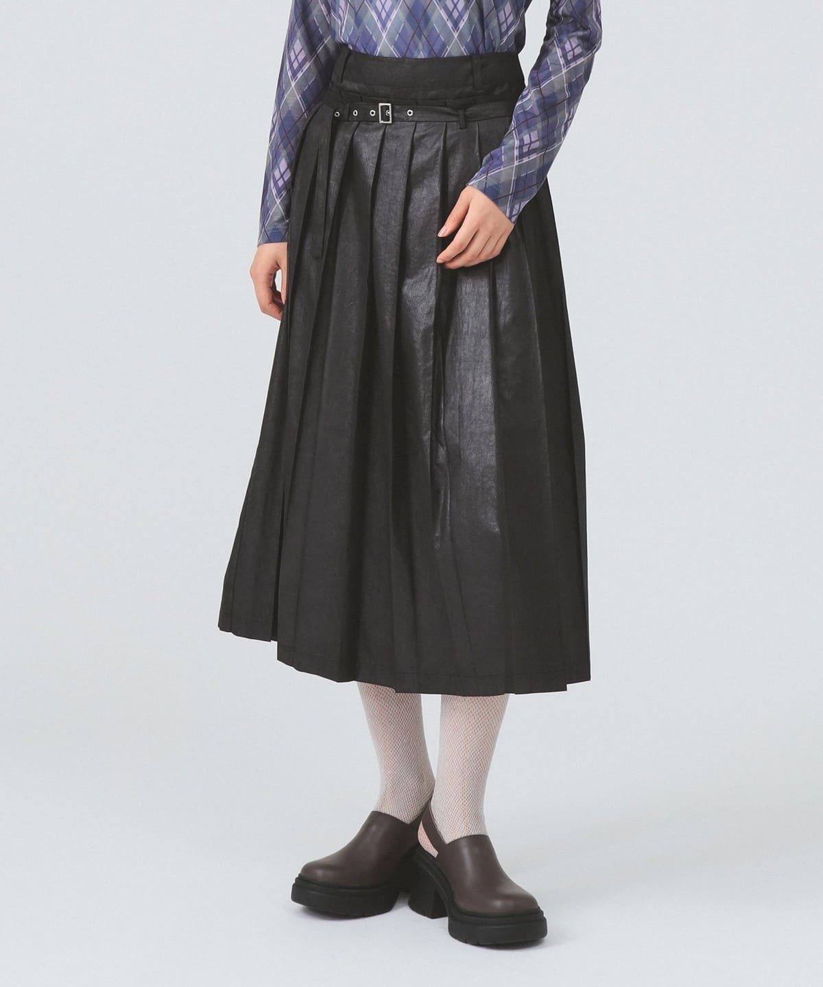 【+15%ポイントUP】レザーライクプリーツ スカート スカート WOMEN BLACK 0 【+15%ポイントUP】レザーライクプリーツ スカート スカート WOMEN BLACK 0
