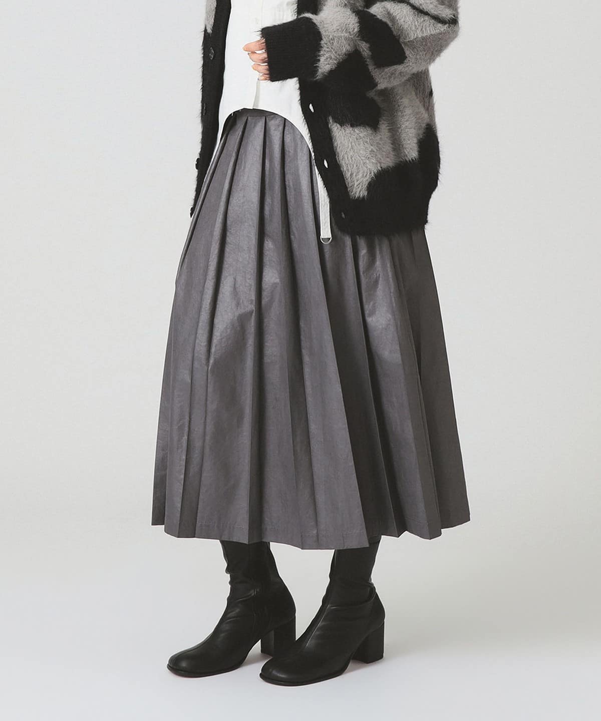 ELLE ELCOLE プリーツスカート　裏地有　レイビー　w66×45 ELLE ELCOLE プリーツスカート 裏地有 レイビー w66×45 ELLE