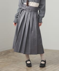 【+15%ポイントUP】レザーライクプリーツ スカート