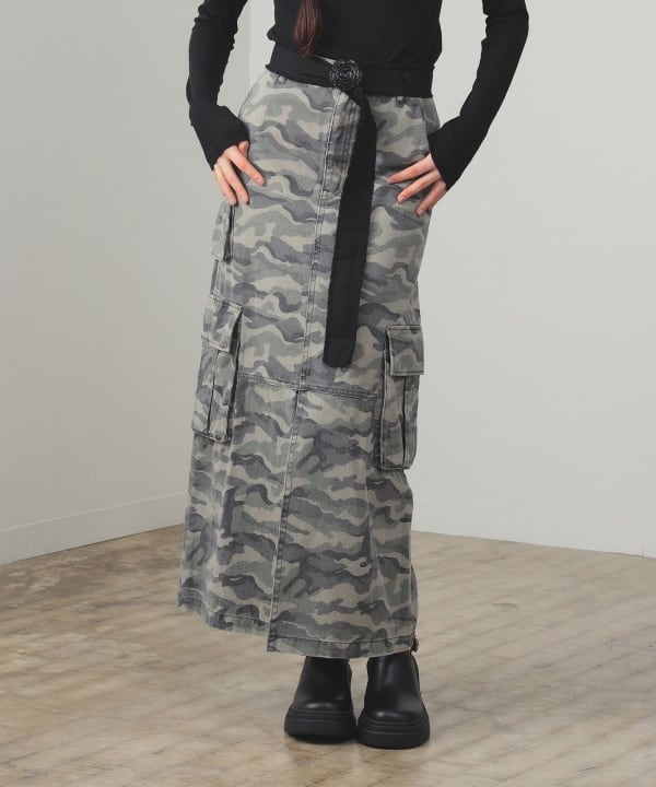 Ray BEAMS（レイ ビームス）カーゴ ポケット タイト スカート