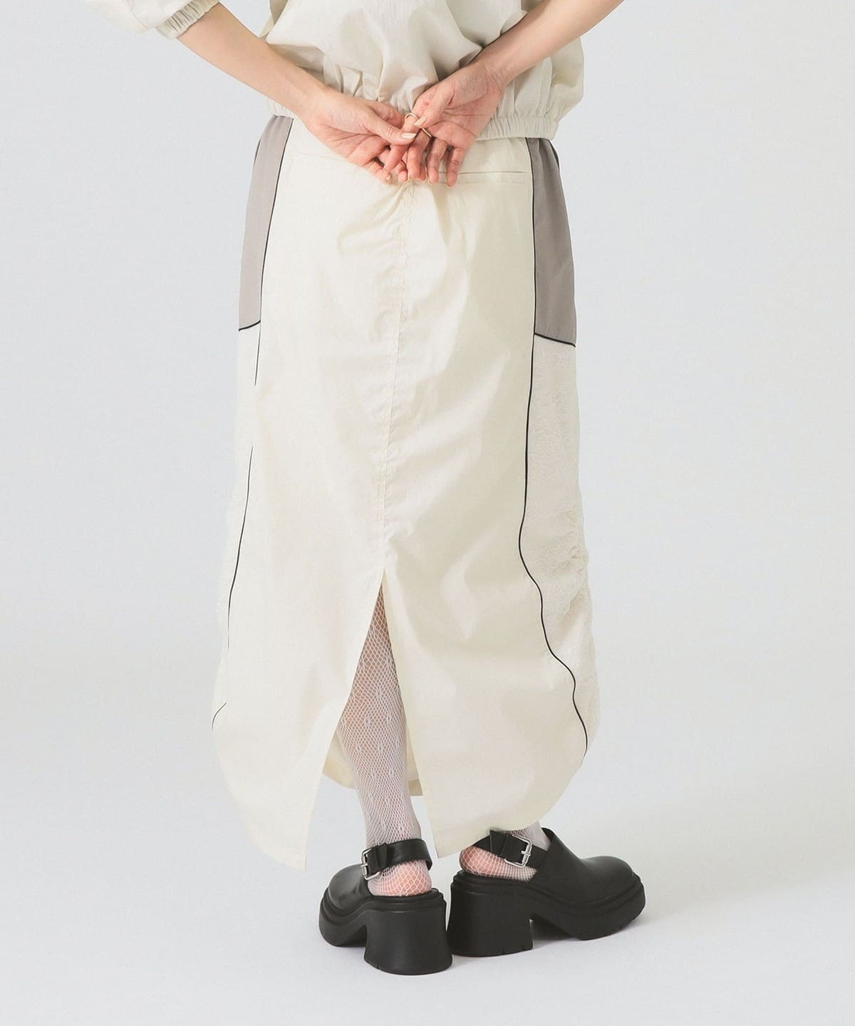 【新品未使用】Ray BEAMS ストライプ キリカエ トラックスカート Ray BEAMS（レイ ビームス）ストライプ キリカエ トラック