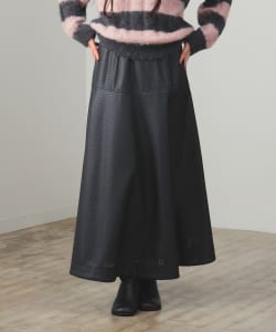 フェイクレザー パンチング スカート