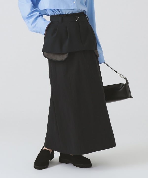 Ray Beams黒 フレアスカート ベルト付き Ray BEAMS スカート キルト ベルト タック : ZOZOTOWN Yahoo!店