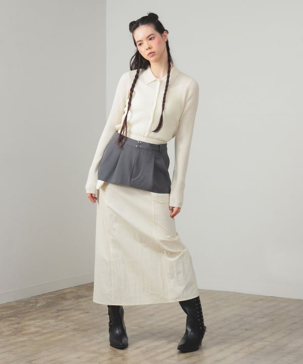 Ray BEAMS（レイ ビームス）異素材 レイヤード スカート