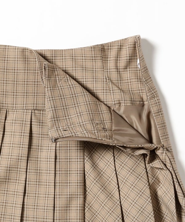 Ray BEAMS（レイ ビームス）チェック キルト ミディスカート（スカート