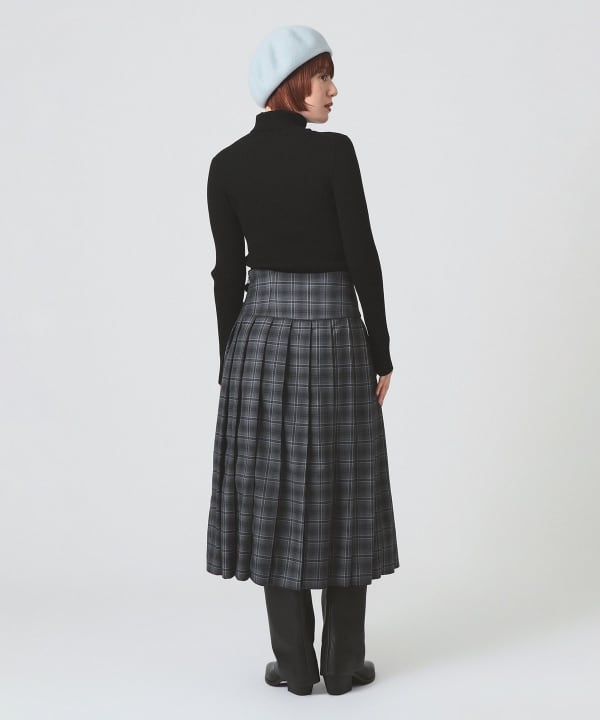 Ray BEAMS（レイ ビームス）チェック キルト ミディスカート（スカート