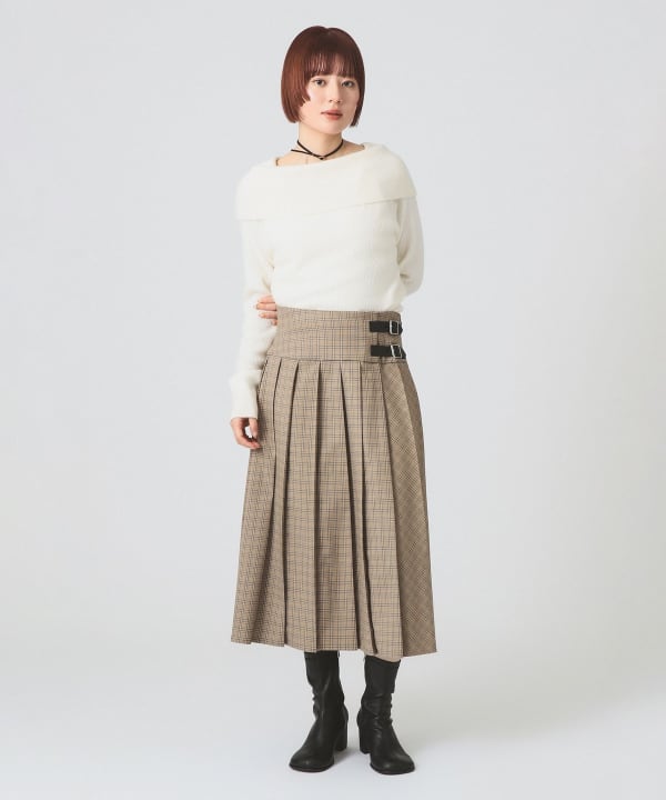 あ*☻様 【美品】Ray BEAMS チェック切り替えキルトスカート Ray BEAMS（レイビームス）の「チェック 切り替え キルト