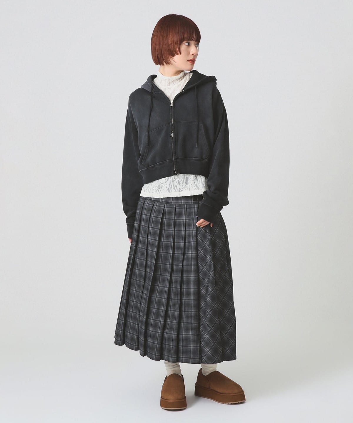 あ*☻様 【美品】Ray BEAMS チェック切り替えキルトスカート Ray BEAMS（レイビームス）の「チェック 切り替え キルト