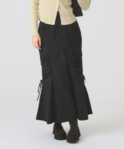 サイド ギャザー マーメイド スカート