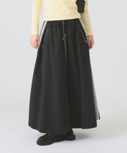 【+10%ポイントUP】サイドライン ギャザー スカート
