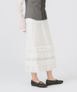 カット レース ティアード ヘム スカート