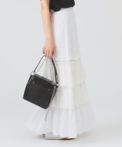 【+10%ポイントUP】カットソーレース ティアード スカート