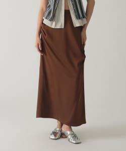 サテン ドレープ スカート