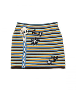 Yan Yan / Romy Double Layer Lace Up Mini Skirt