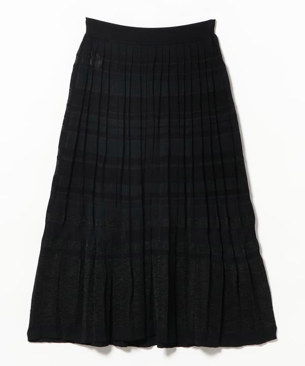 boussole / 14G Full Needle Pin-out Sheer Pleated Skirt
