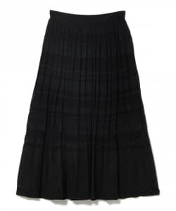 boussole / 14G Full Needle Pin-out Sheer Pleated Skirt