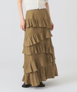 アシンメトリー フリル ティアード スカート（1369CL）