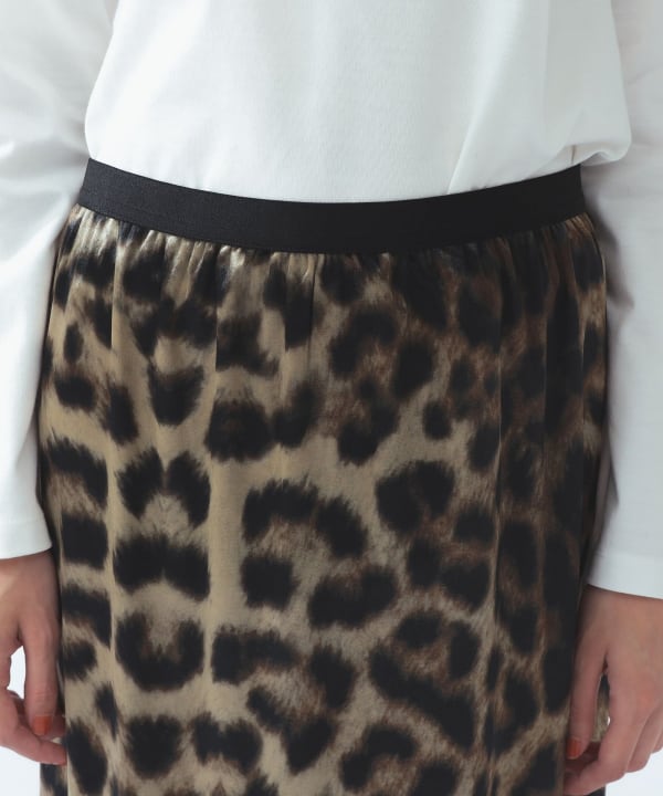 【+10%ポイントUP】ベロア プリント レース ヘム スカート