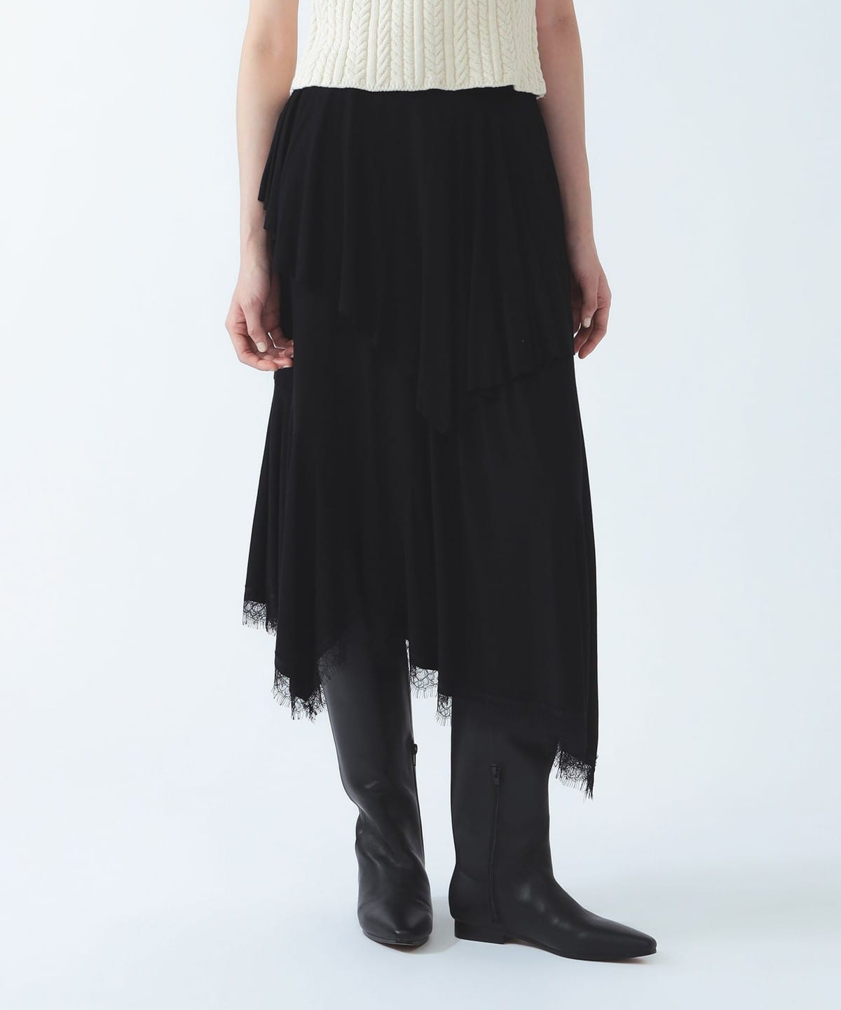Ray BEAMS（レイ ビームス）ランダム レースヘム スカート（スカート
