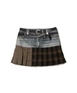 ANDERSSON BELL / DOUBLE BELT PRINTED MINI SKIRT