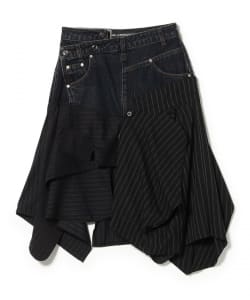 ANDERSSON BELL / REWORKED DENIM PANEL WRAP SKIRT