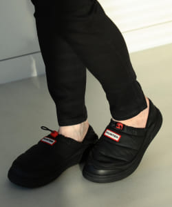 ▲【WEB限定】HUNTER / イン/アウト インシュレイティド スリッパー BLACK