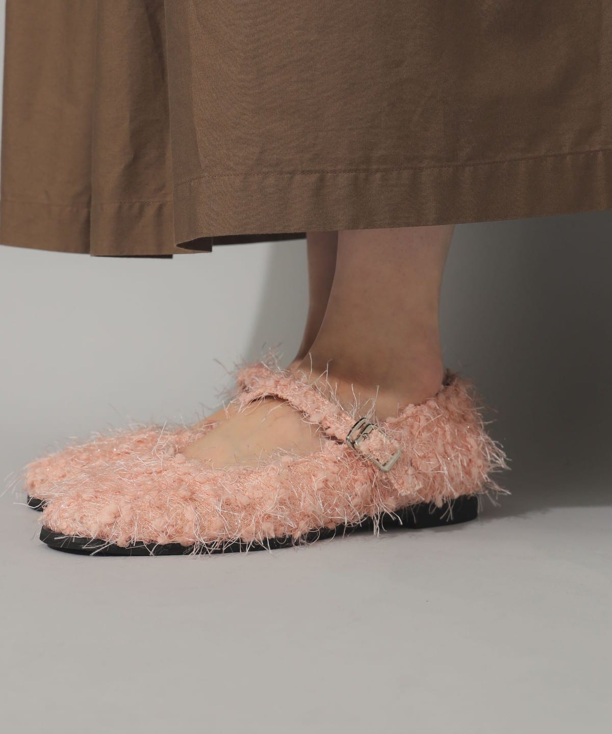 Ray BEAMS（レイ ビームス）ツイード バレエ シューズ（シューズ