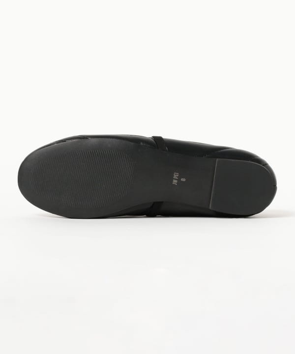 JW PEI ERIKA バレエフラット パンプス 靴 黒 ブラック 23.5 Erika トップステッチングレースアップバレエフラット