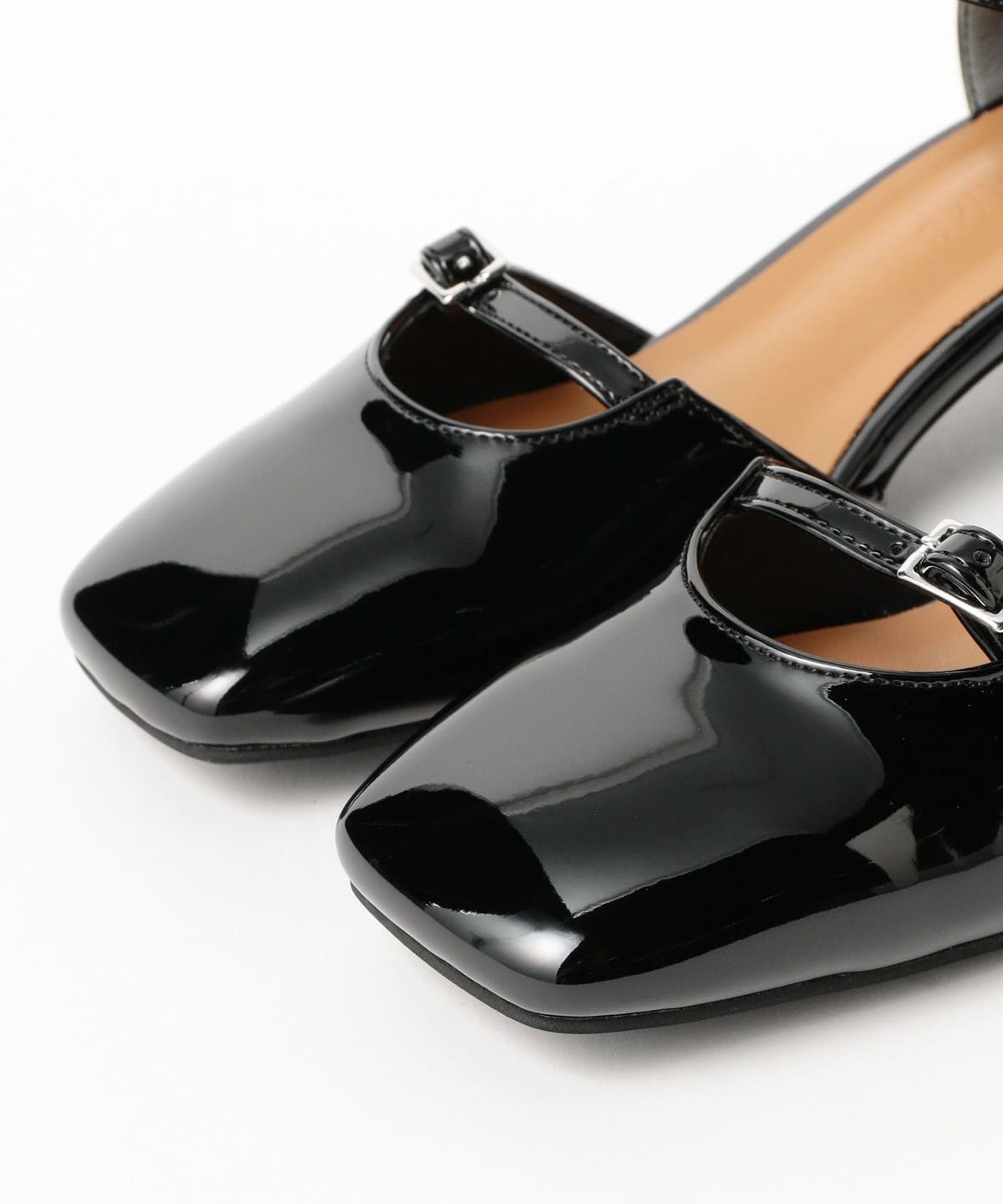 Ray BEAMS エナメルパンプス Ray BEAMS（レイ ビームス）ストラップ ベルト パンプス（シューズ