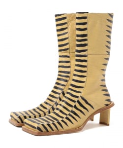 ○miista / Amparo Camel Black Zebra Ankle Boots