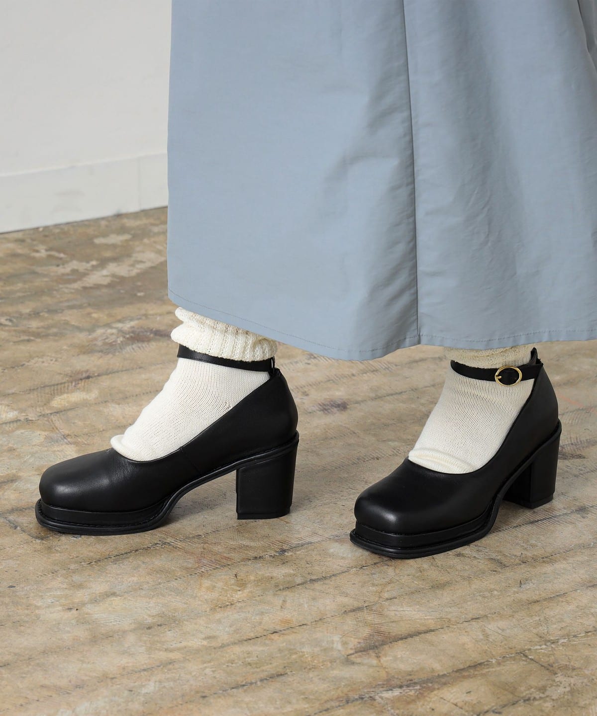 品揃え豊富で Ray パンプス ビームス）チャンキーヒール BEAMS（レイ 靴