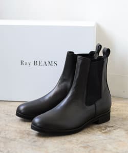 Ray BEAMS / レザー サイドゴア ブーツ