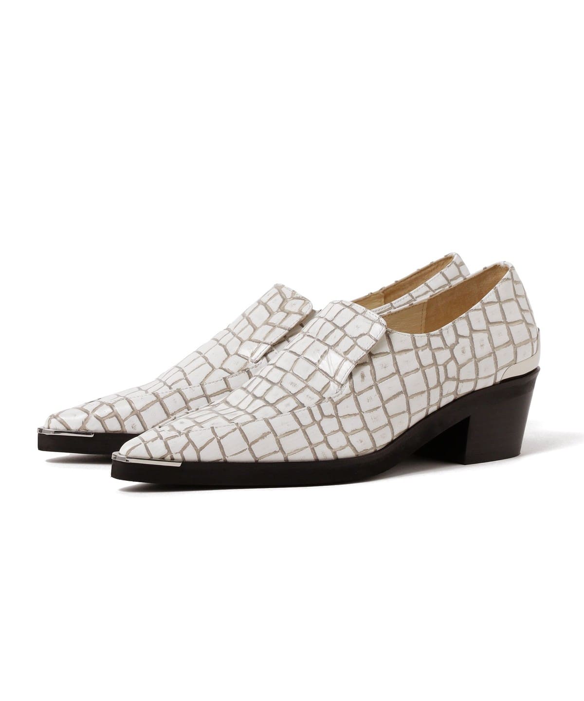 ALM. / STINGER LEATHER PUMPS シューズ WOMEN EMBOSS WHITE 36 ALM. / STINGER LEATHER PUMPS シューズ WOMEN EMBOSS WHITE 36