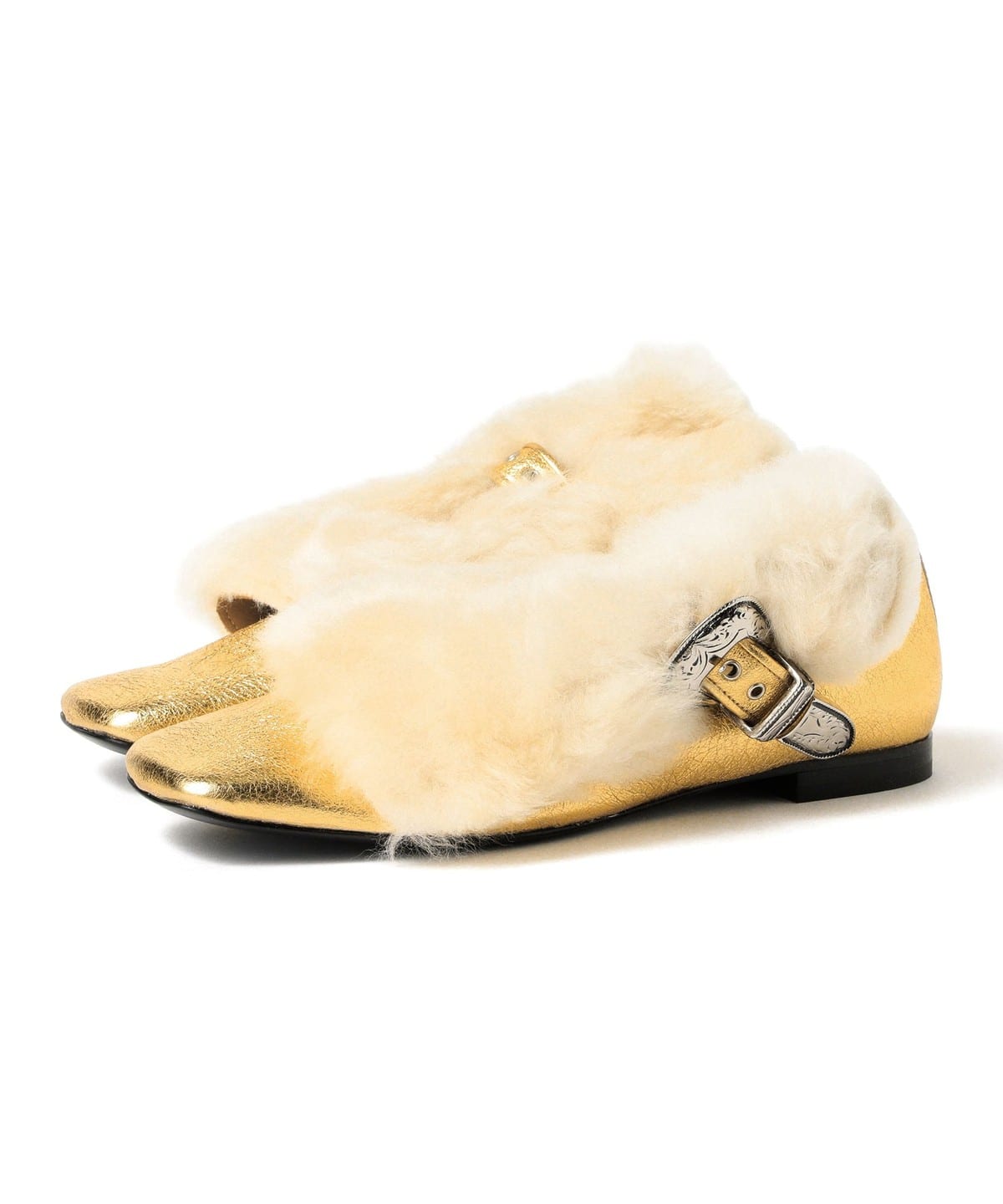 TOGA PULLA SHOE トーガプルラシュー / FUR MARY JANE シューズ WOMEN GOLD 38 TOGA PULLA SHOE トーガプルラシュー / FUR MARY JANE シューズ WOMEN GOLD 38