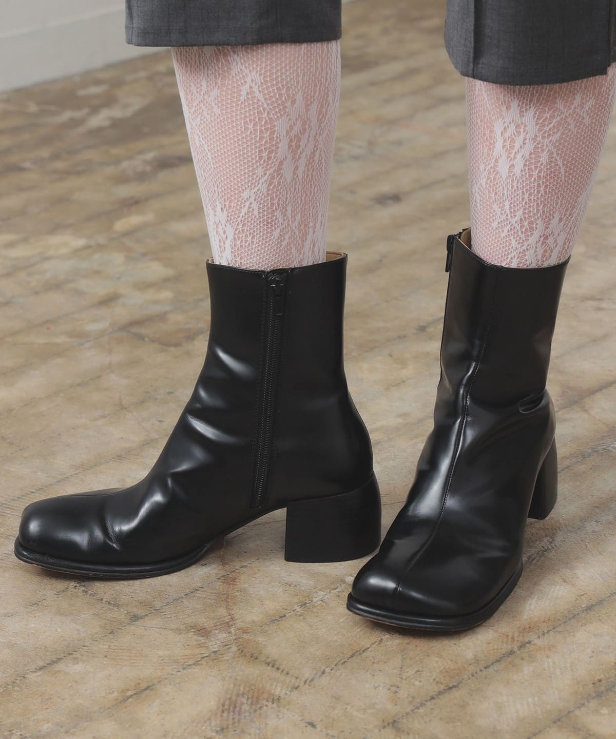 ALM. / ADELA LEATHER BOOTS シューズ WOMEN GLOSS BLACK 36