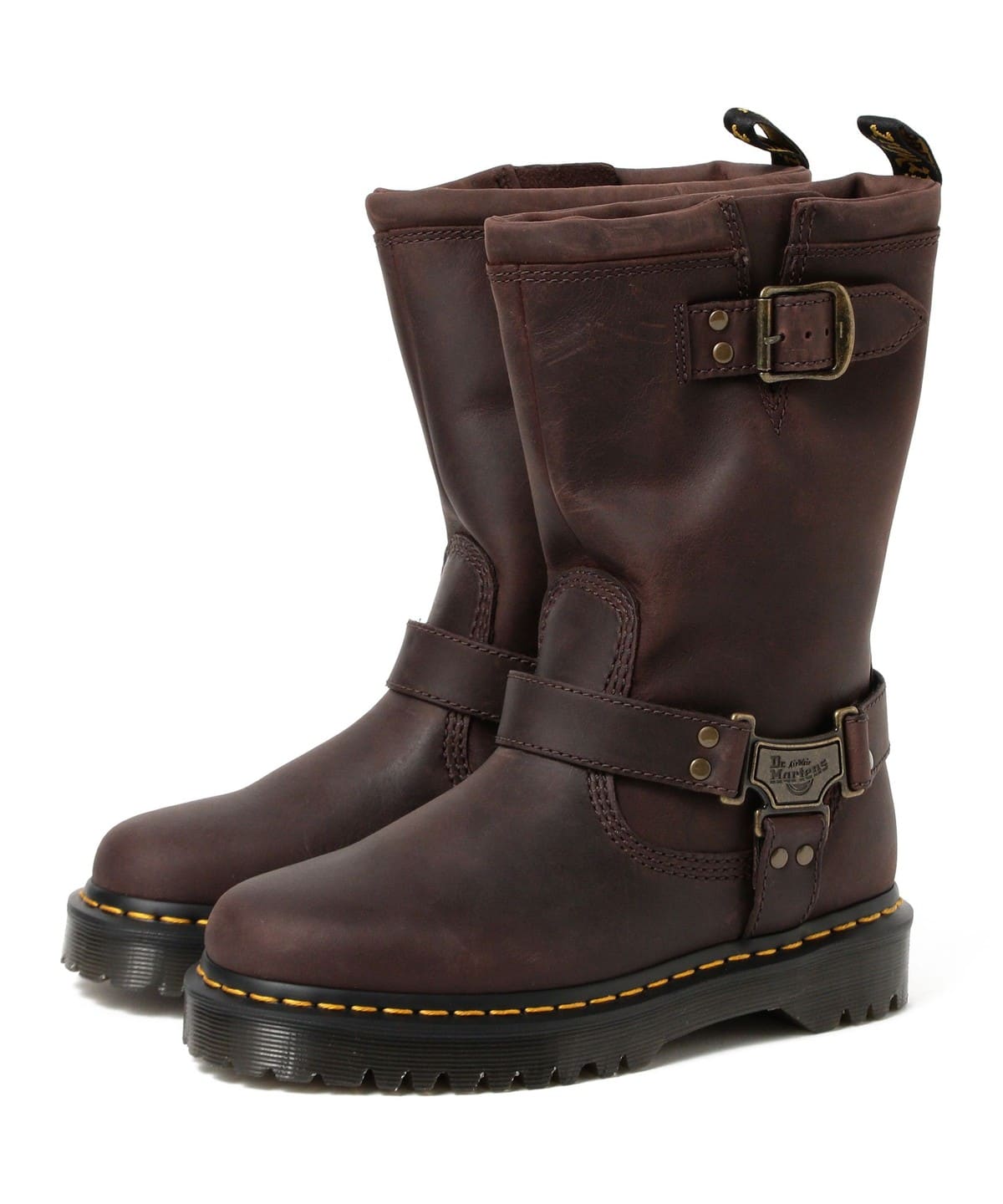 Dr. Martens ドクターマーチン / ANISTONE HI リガー ブーツ シューズ WOMEN DARK BROWN 4 Dr. Martens ドクターマーチン / ANISTONE HI リガー ブーツ シューズ WOMEN DARK BROWN 4