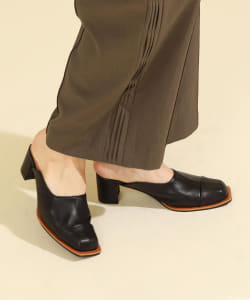 Ray BEAMS / 女裝 拼接 方頭 穆勒鞋