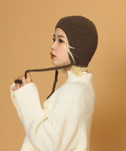 Ray BEAMS / イヤーフラップ ニットキャップ