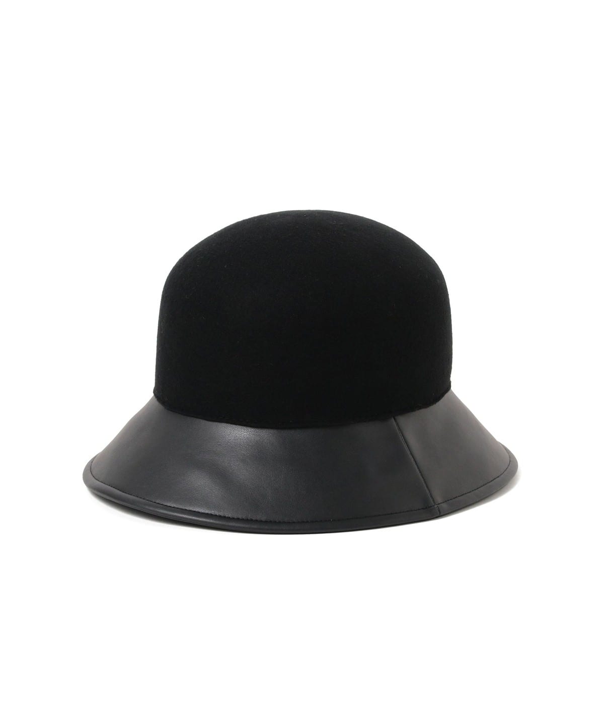 ○TAH タア / felt × synthetic leather hat 帽子 WOMEN BLACK ONE SIZE ○TAH タア / felt × synthetic leather hat 帽子 WOMEN BLACK ONE SIZE