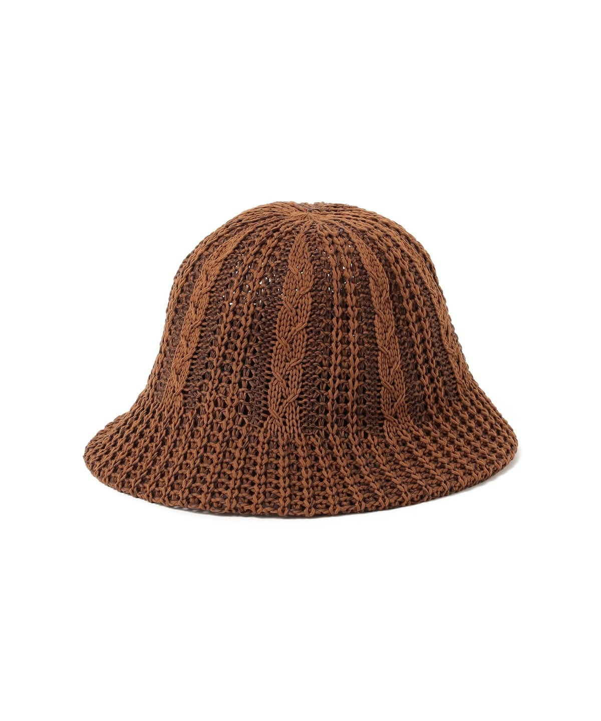88 ハチハチ / RECYCLED POLYESTER CABLE BELL HAT 帽子 WOMEN BROWN ONE SIZE 88 ハチハチ / RECYCLED POLYESTER CABLE BELL HAT 帽子 WOMEN BROWN ONE SIZE
