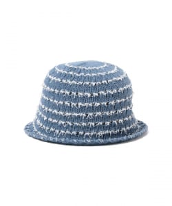 Ray BEAMS / 女裝 細橫條紋 簍空編織 漁夫帽
