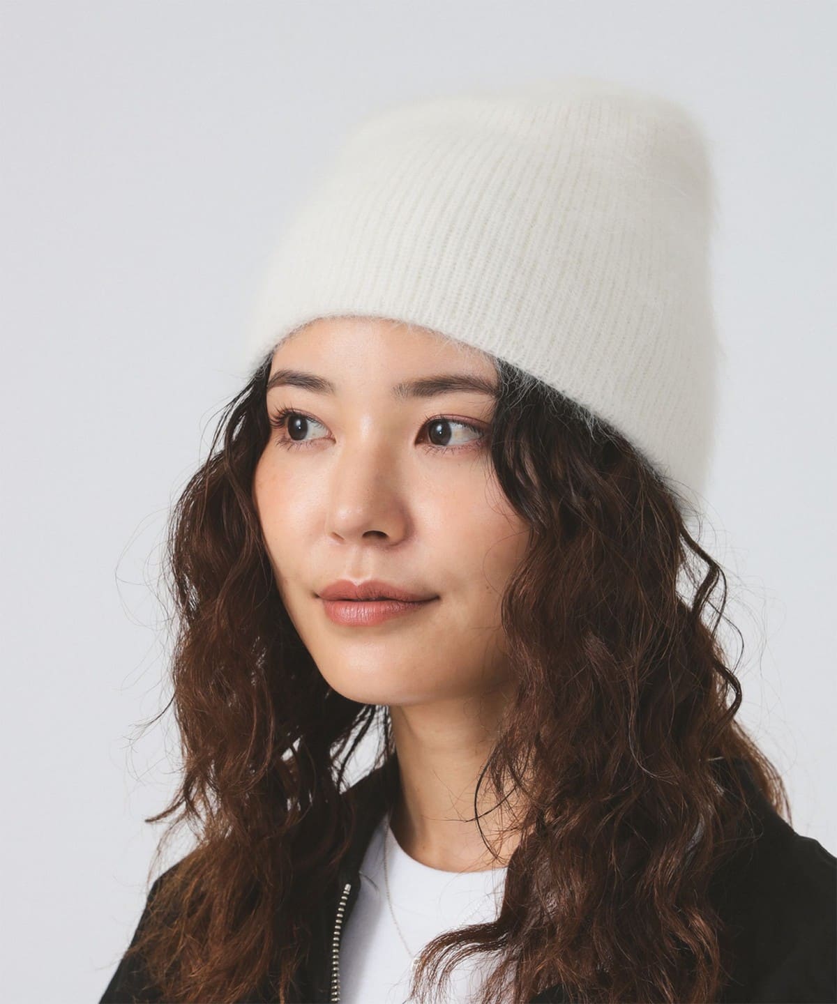 アンゴラ混 ビーニー 帽子 WOMEN OFF WHITE ONE SIZE アンゴラ混 ビーニー 帽子 WOMEN OFF WHITE ONE SIZE
