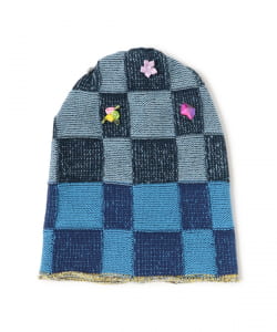 YanYan / Embellished Check Beanie