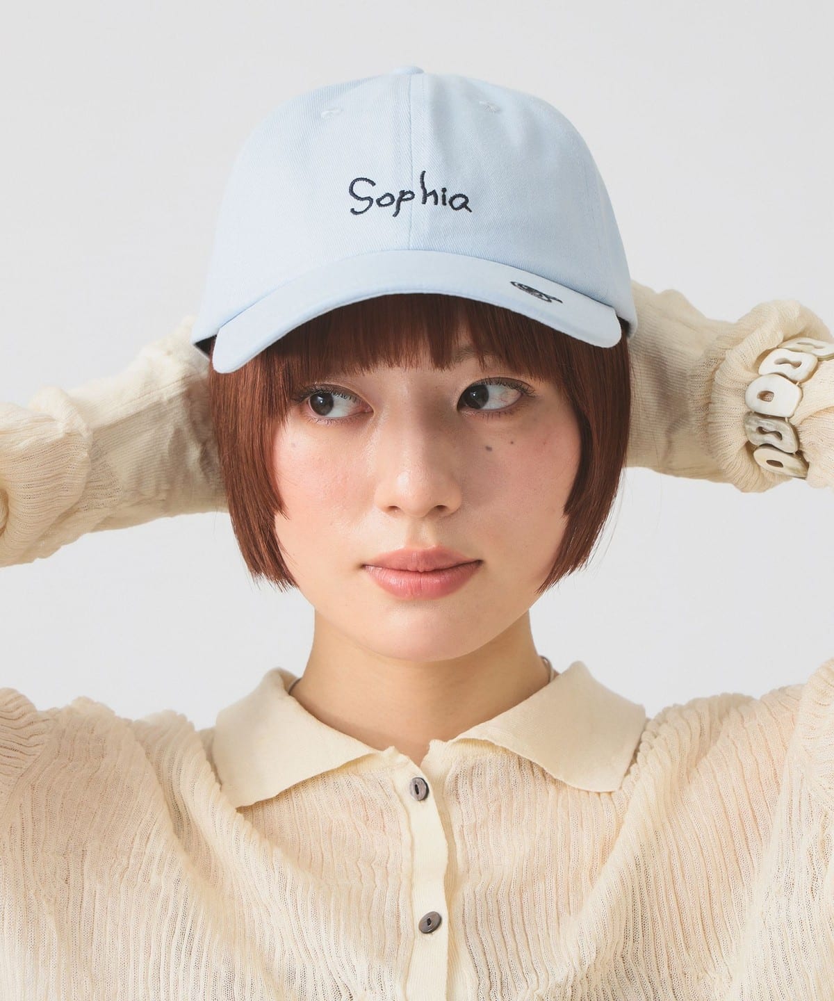 Ray BEAMS（レイ ビームス）hand draw ネーム 刺繍 キャップ（帽子 