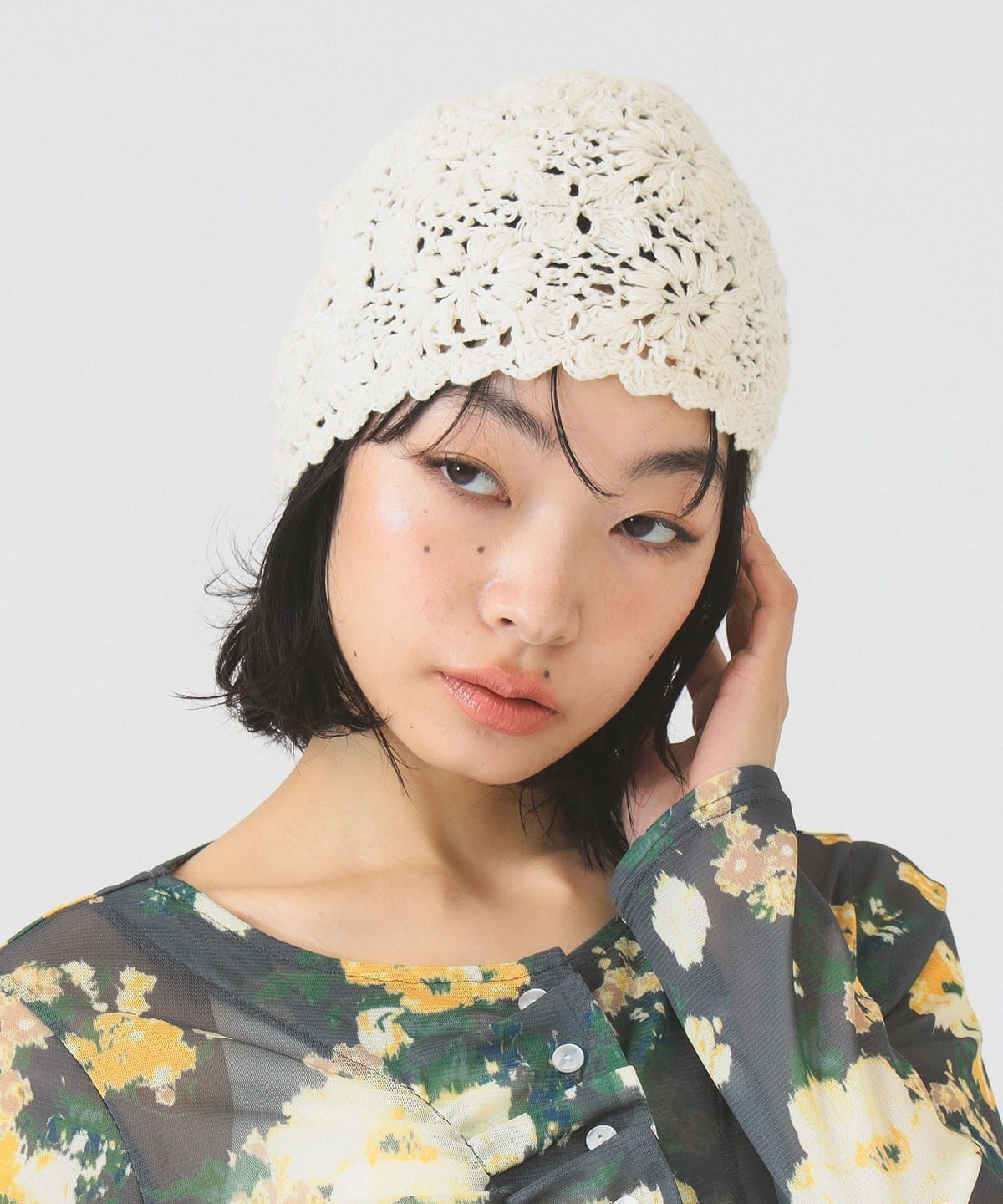 RayBeams ビームス 手編みMIXニット帽 ハット Ray BEAMS（レイ ビームス）手編み MIXニット ハット（帽子 ニット